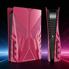 Red Cover Case Skin for PS5 Console,Plates Shell Faceplate for PlayStation 5