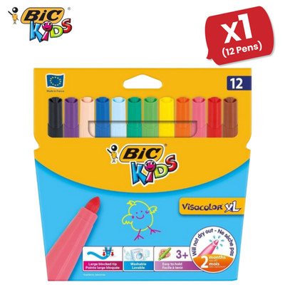 BIC Kids Visacolor XL ECOutions Farbstifte sortiert - 12er Pack