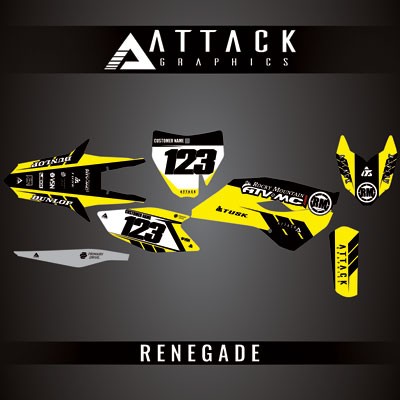 Attack Graphics 2069790171-83c1d6-16 Custom Renegade Complete Bike Graphics Kit