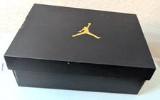 EMPTY BOX ONLY NIKE AIR JORDAN 1 MID 8.5 8 1/2 Black Gold White