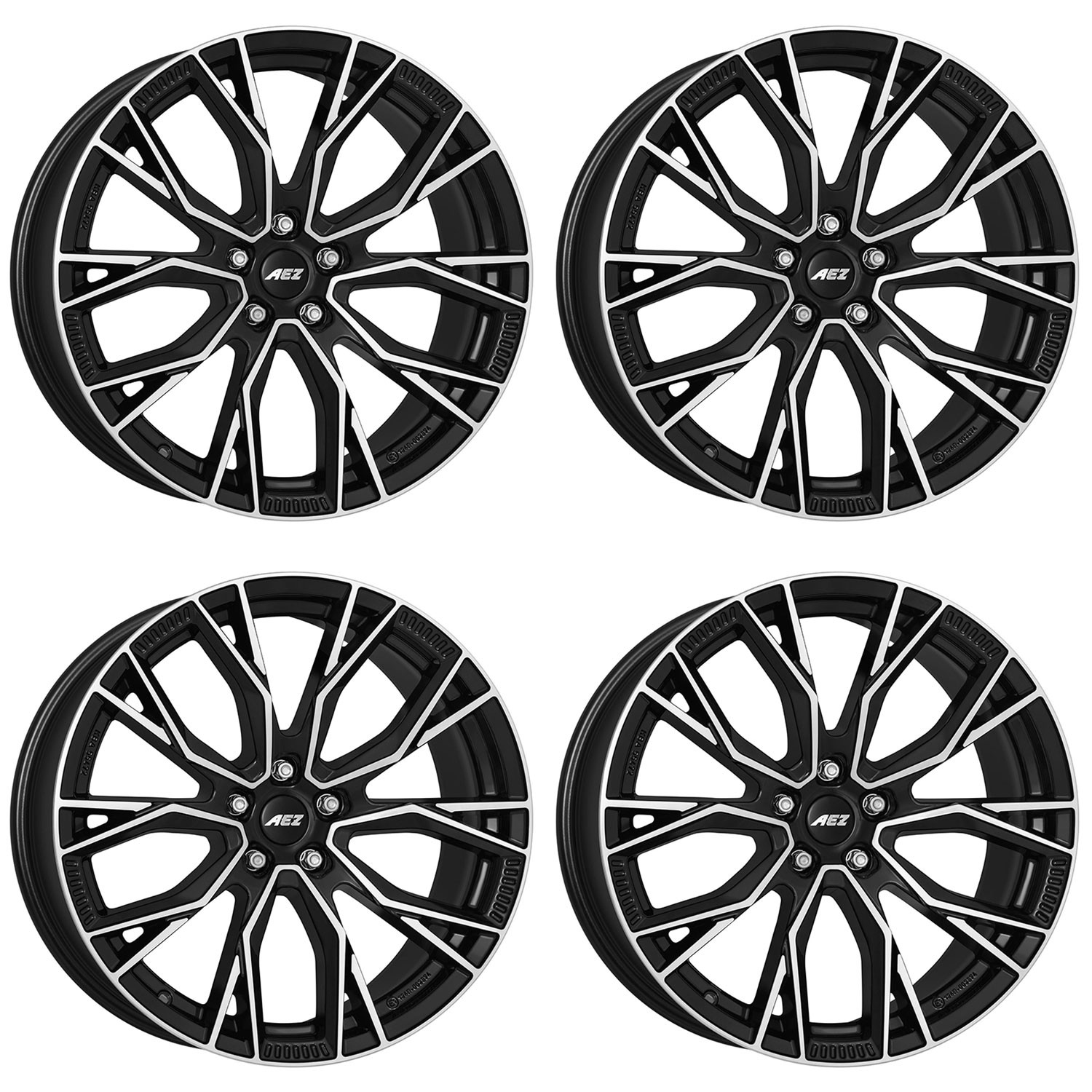 4 AEZ Toronto dark Wheels 8.5Jx19 5x112 for Audi A3 A4 A6 A8 Q2 Q3 Q4 TT