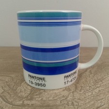 Pantone Universe 19-3950 Blue Striped Small Typhoon Mug - Collectable RARE