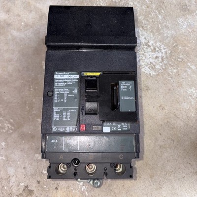 Square D HJA36040 40 Amp 3 Pole 600V PowerPact I-Line Circuit Breaker Tested ***