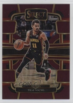 2023-24 Panini Select Concourse Maroon Prizm 22/175 Trae Young #43 1qw6