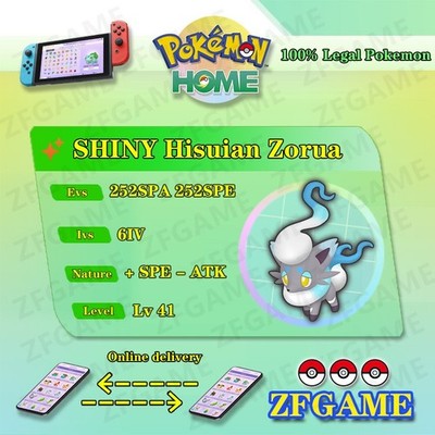  6IV SHINY Hisuian Zorua + EVS  POKEMON HOME Champions Online delivery 