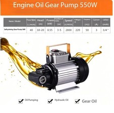 New Self-Priming Electric Gear Pump, High-Flow Hydraulic Oil Pump, Brass