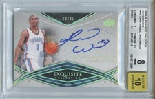 2008-09 UD Exquisite Collection Russell Westbrook Autographs Rookie RC /35 BGS 8