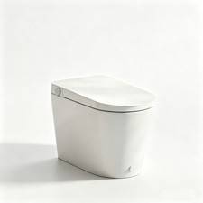 HOROW Non Electric Elongated Smart Bidet Toilet in White 17'' ADA Chair Height