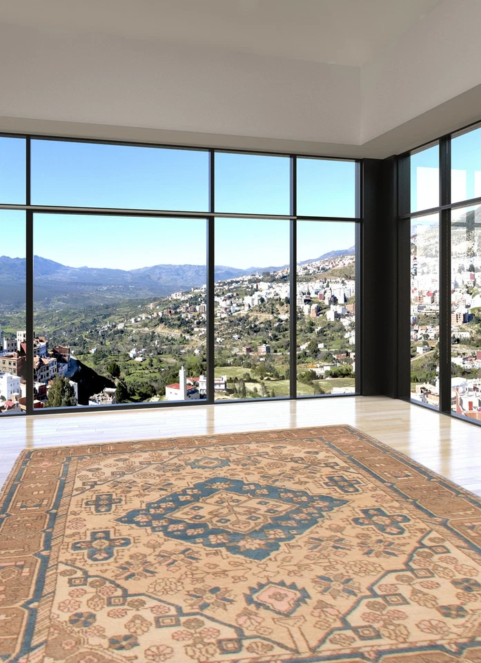 Alfombra tradicional vintage anudada a mano de 3'9" x 5'5" alfombra de lana oriental Foto 2 de 4