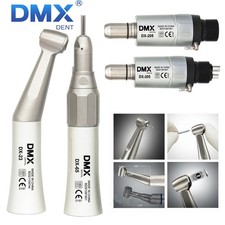 DMXDENT Dental Slow Low Speed Handpiece Straight Contra Angle Air Motor 4/2Holes