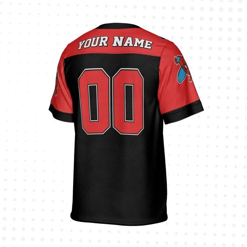 Personalized Spider-Man Football Jersey for Fans Black Red