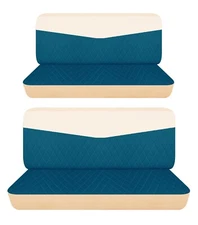 Fits 1958 Edsel Ranger 4 door hardtop Front and Rear bench seat covers sand teal