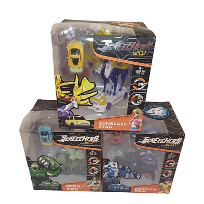Set of 3 Screechers Wild! 2022 360° Transforming Toy Alpha Toys | eBay