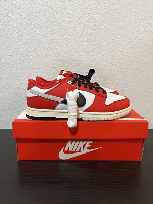 NIKE SB DUNK LOW RETRO PREMIUM CHICAGO SPLIT RED BLACK OFF WHITE
