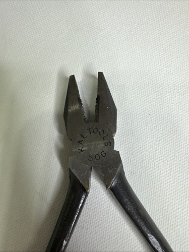 Kal Tools 6-1/4" Electricians Lineman Pliers 506 w/Side Cutters Vintage JAPAN - Picture 2 of 8