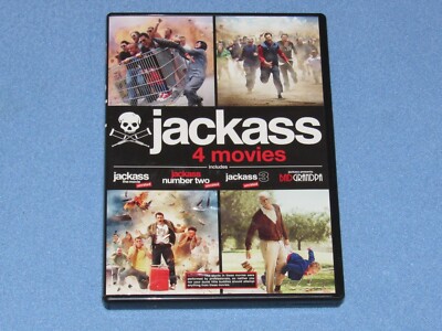 JACKASS 4-MOVIE COLLECTION (DVD, 2022, 4-Disc Set) ~MTV