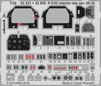 MW22 Eduard 32955 P-51D Interior Late Ser. 20-35 1/32 1/32 Pe Set For Tamiya