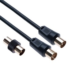 RG6 Coaxial TV Aerial Cable RF Fly Lead Digital Male to Female /1m/2m/3m/5m/10m