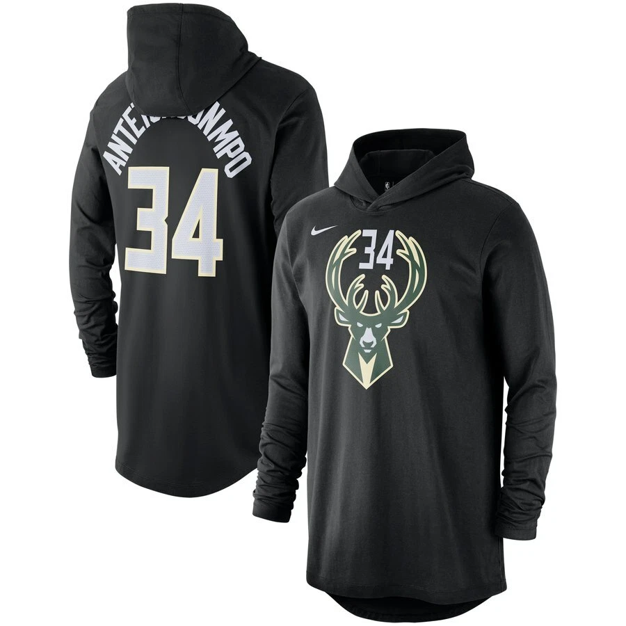 Men's Pro Standard Giannis Antetokounmpo Hunter Green Milwaukee Bucks  Avatar Pullover Sweatshirt 