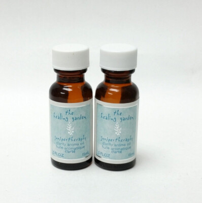 2 Lot  The Healing Garden Juniper Theraphy Aroma Oil  Clarity Size 1 oz ea  NEW