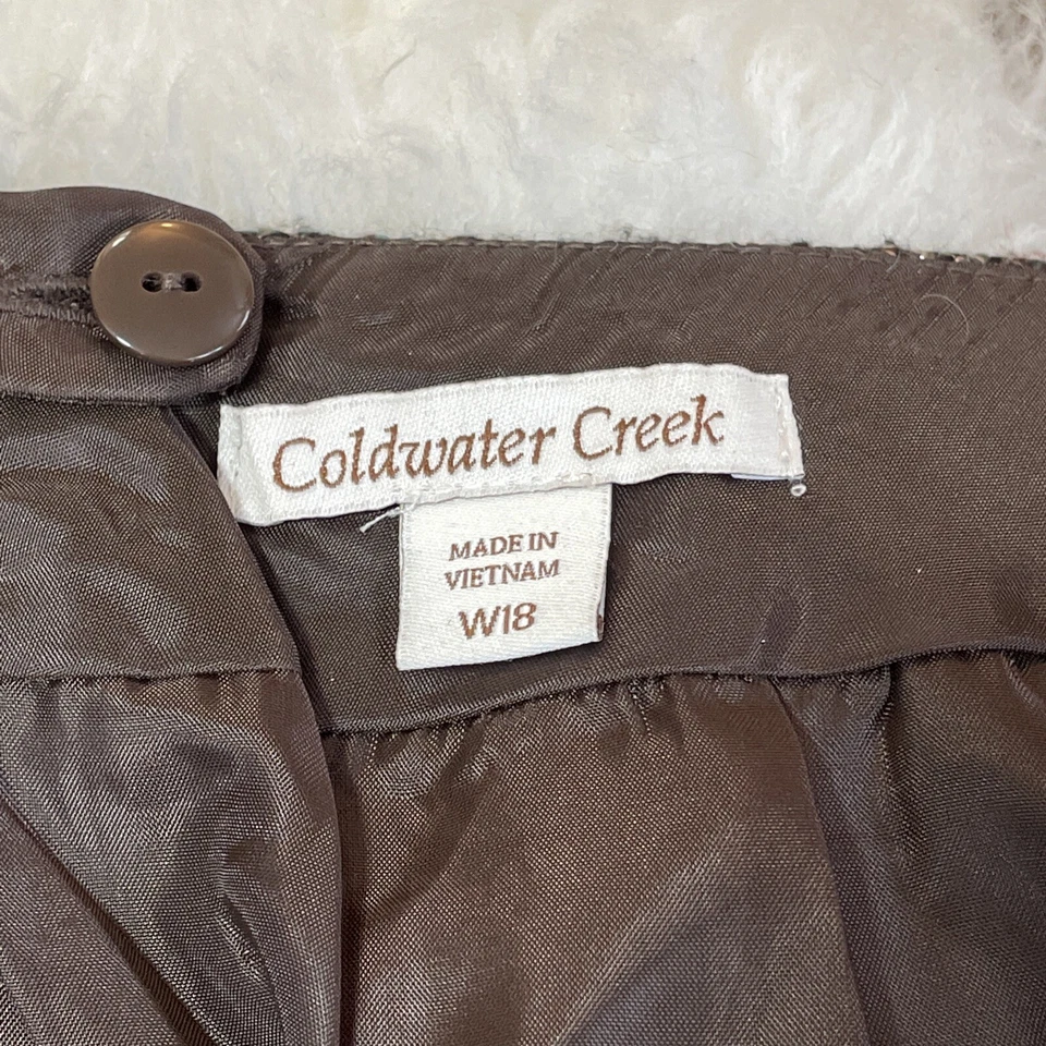 Coldwater Creek Brown Skirt Fully Lined Size 18W - Image 3 of 4