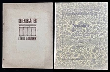 2 Old Rare German Books Gedenkblatter & Denkschrift Gymnasium Adolfiner 1921/26