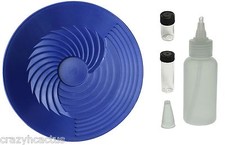 Turbopan Gold Pan/Snuffer/Vials BLUE 10" VORTEX ACTION Panning Prospecting