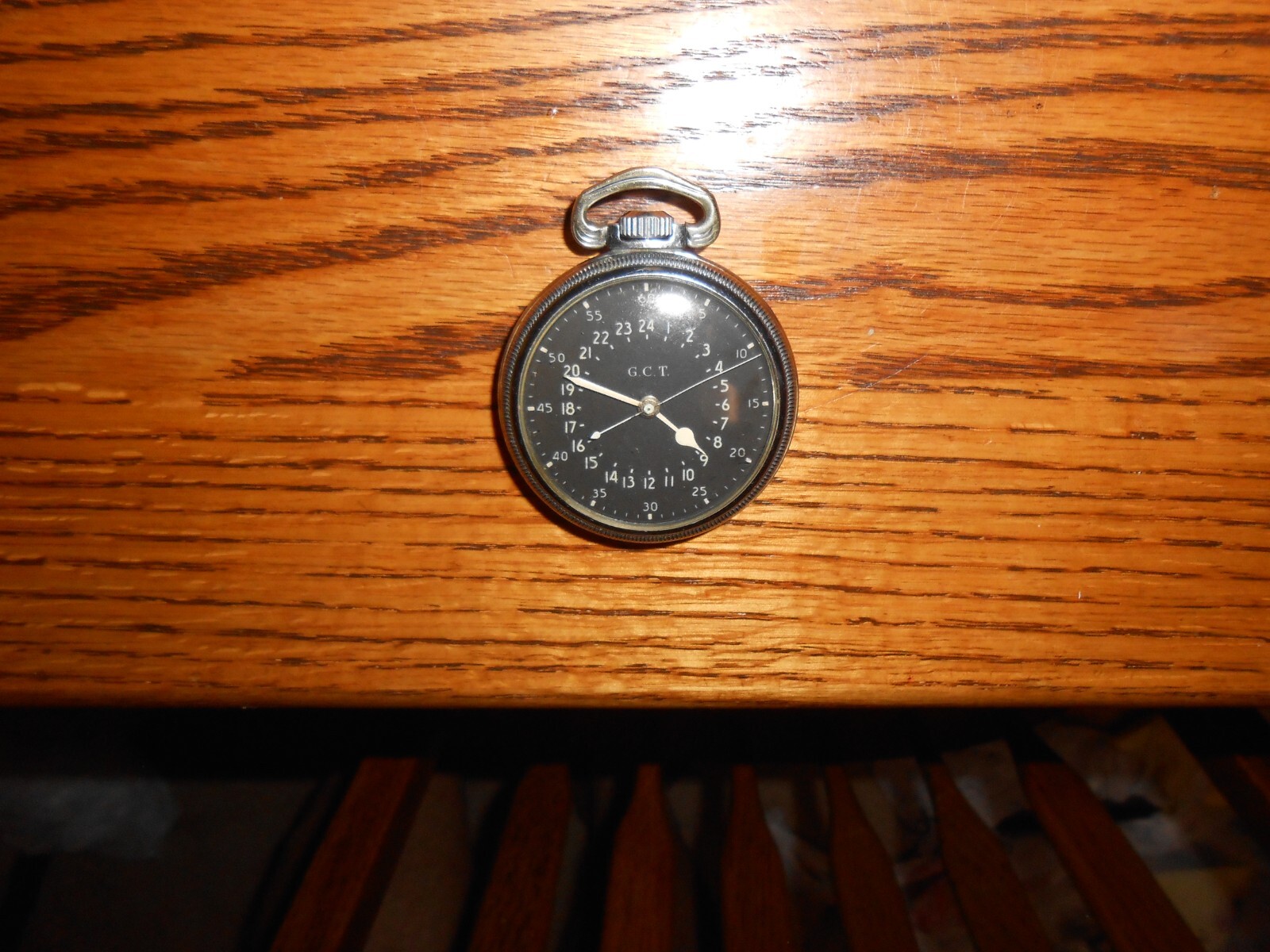 Nice Hamilton Navigation Pocket Watch Military AN57401 GCT 24 hr Dial