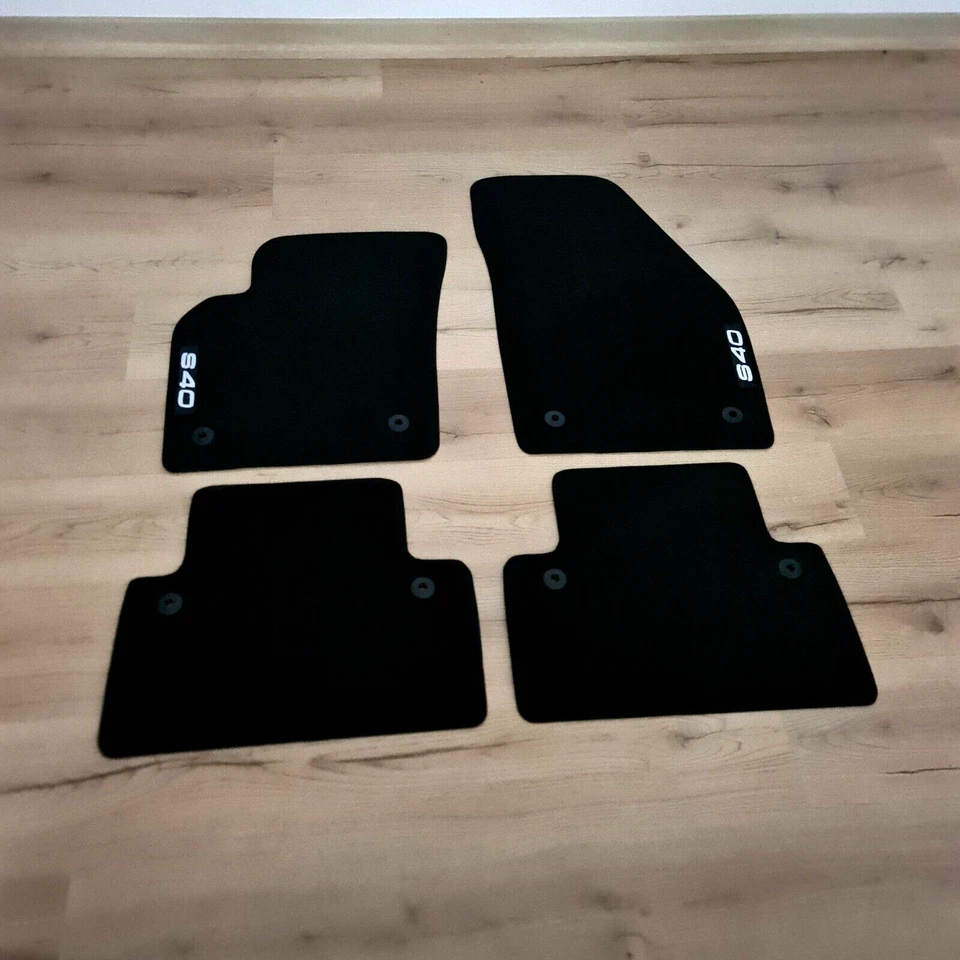 Alfombrillas coche terciopelo para Volvo S40 04-2012 impermeables alfombras negras forros automáticos Foto 3 de 4