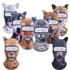 Breathable 3D Animal Printing Balaclava Cycling Hat Cat Halloween Full Face Mask