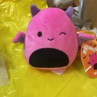 Squishmallow 5" Halloween Neon Pink Devil BAT WAKISHA PLUSH NEW Gorgeous Pink — photo 1