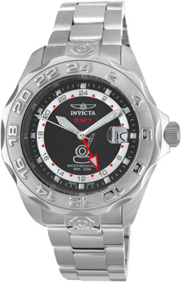 Mens Invicta Divers Wrist Watch Analog Silver Tone Stainless Steel Rare 5125