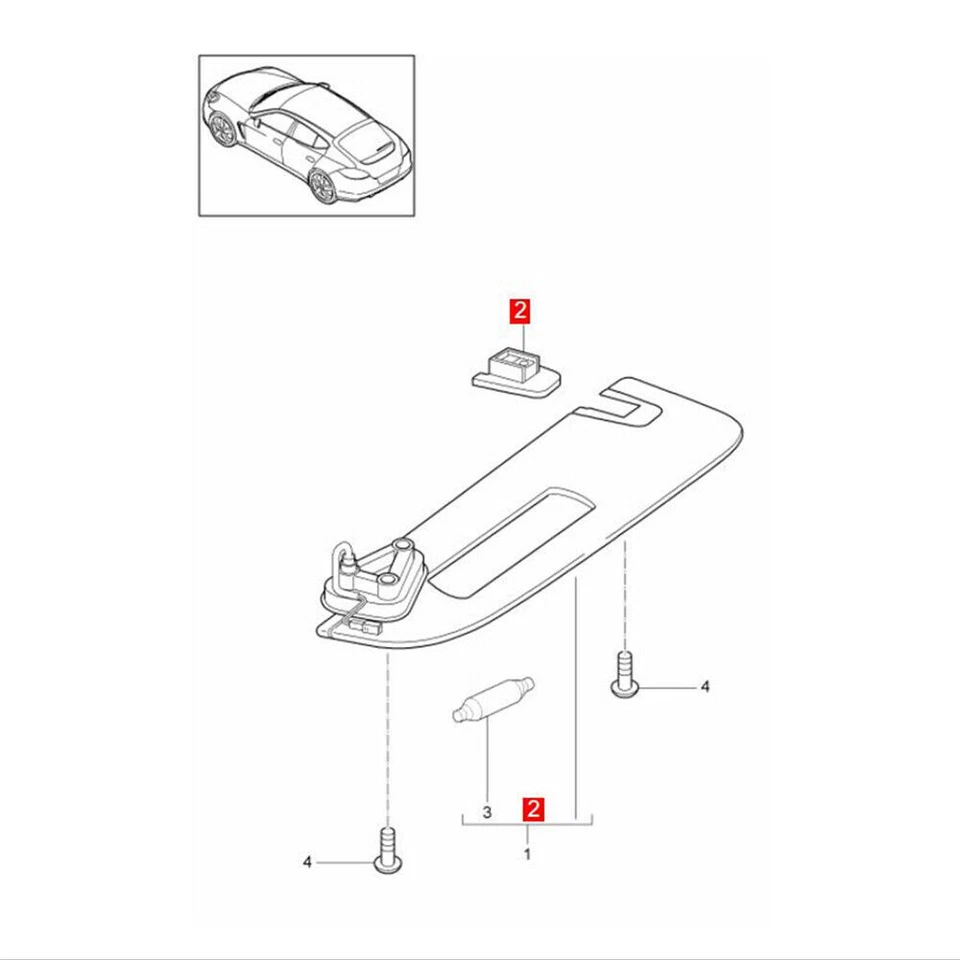 Parasol gris para Porsche Panamera 2010-2016 gris clip gancho retenedor Foto 4 de 4