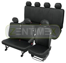 Sitzbezüge Schonbezüge SET QO für Hyundai H-1 H1 Kunstleder schwarz