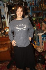 Norris Lake Sweat Shirt Henley Medium 40" Chest Long Sleeve Gray LaFollette TN