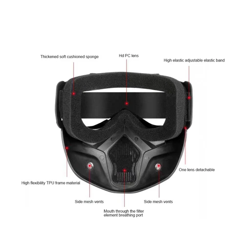 Skull Tactical Mask Paintball Airsoft Full Face Protective Vented Helmet Goggles - Picture 14 of 31