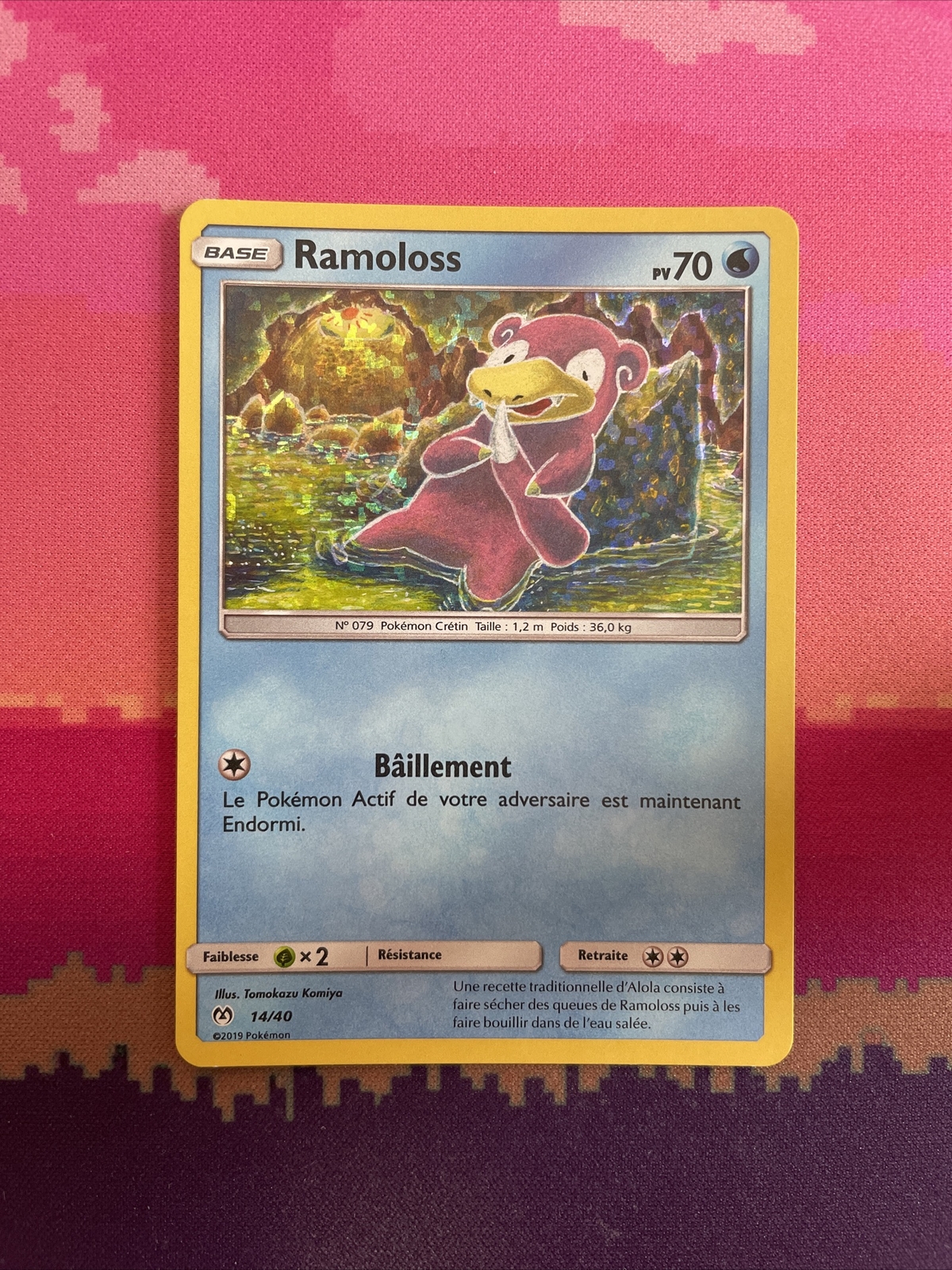 Pokemon Card Slowpoke 14/40 FRENCH McDonald's 2019 Ramoloss Holo Near Mint 
