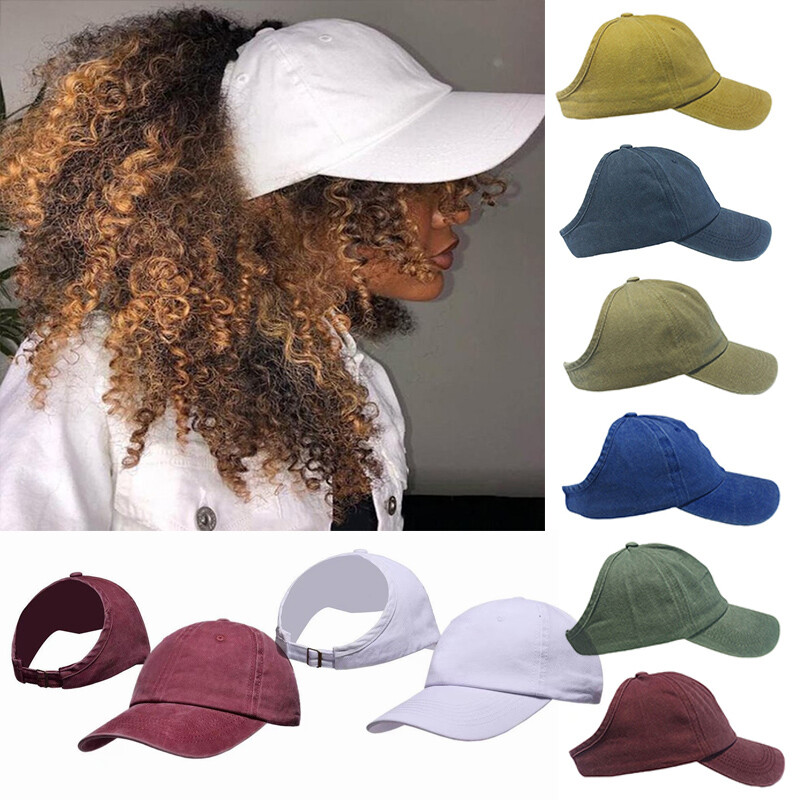 PONY Berretto da baseball da donna coda di cavallo mezzo vuoto da donna estate superiore Sun Sport ▽