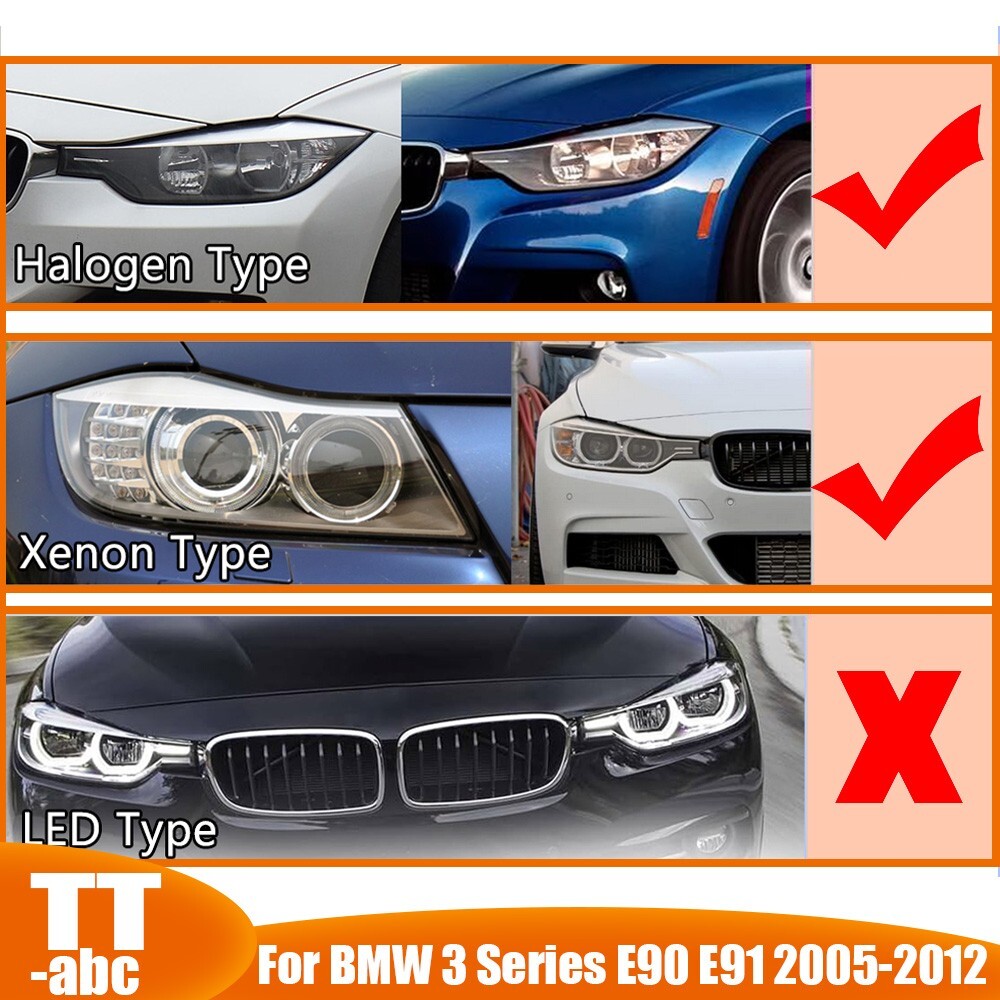 RGB LED Headlights For BMW 3-Series E90 E91 2005-2012