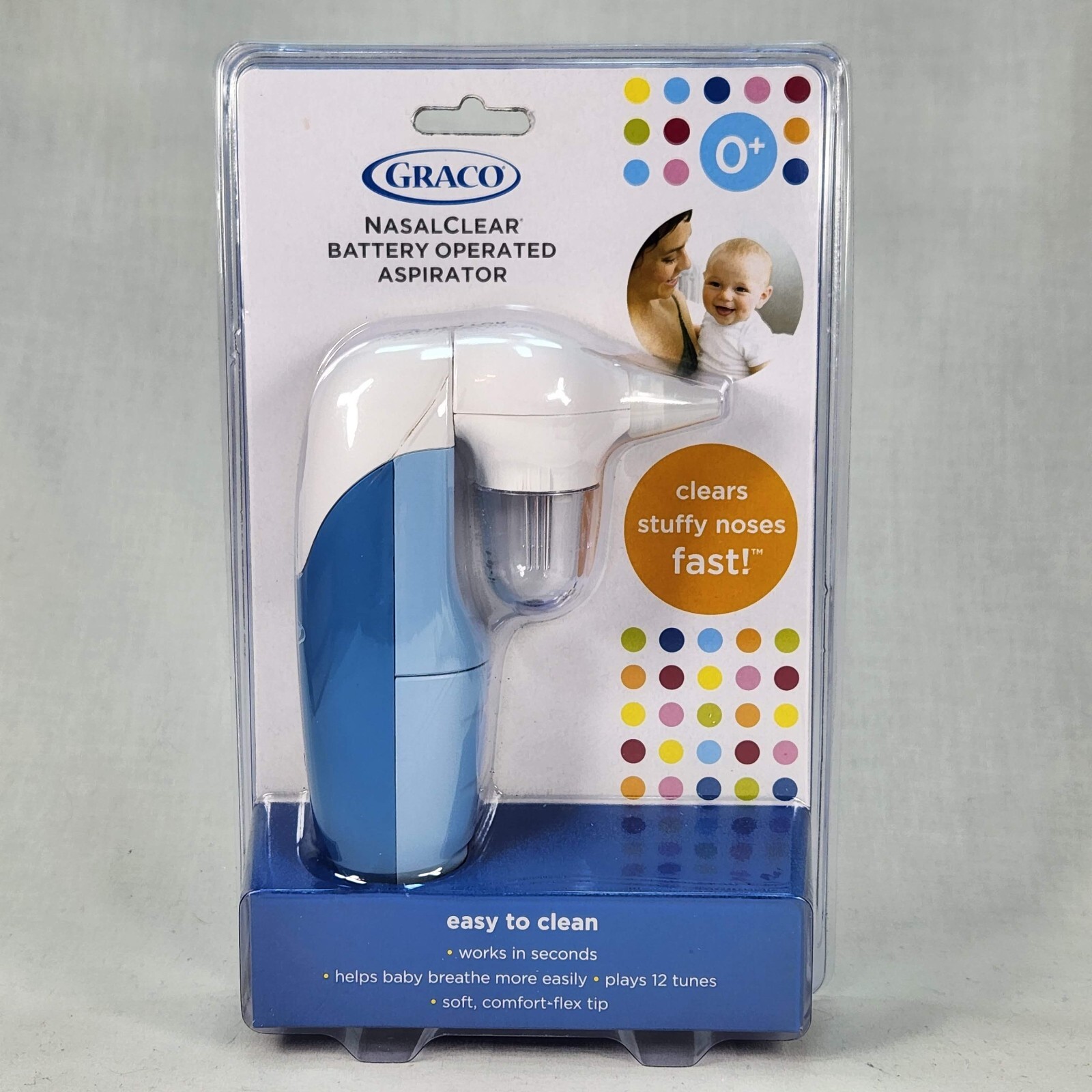 Graco NasalClear Nasal Aspirator, Clears Stuffy Noses Fast - NEW/SEALED