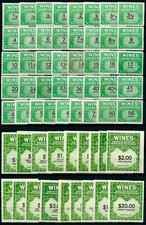 US #RE108/RE203 MNH 1942-1954 Wine Tax Internal Revenue Collection