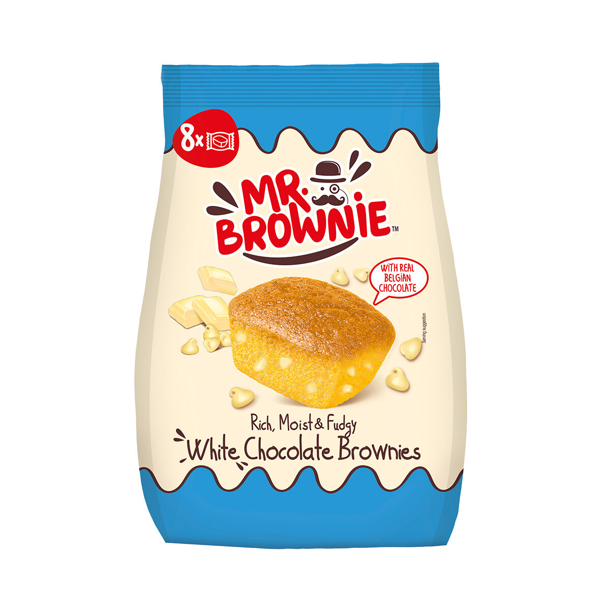 Mr. Brownie Brownies De Chocolate Blanco 200g