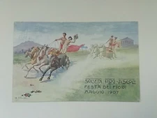 Advertising postcard Orlandi Flower Festival Ascoli Piceno 1907 Marche