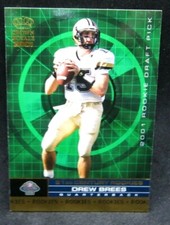 Drew Brees RC 2001 Pacific Crown Royal Rookie Card#4!Chargers QB RC GOAT HOF. rookie card picture