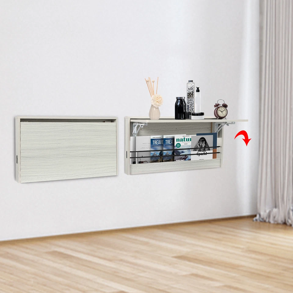 Mesa Plegable Montada en la Pared Gris Claro Mesa Plegable Montada en la Pared Hogar Foto 2 de 4