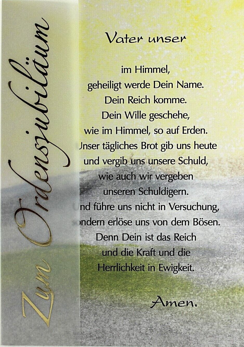 Ordensjubiläum Karte Glückwunschkarte Grußkarte Schwester Spruch Orden Jubiläum