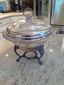 sheridan warming chafing dish silver vintage