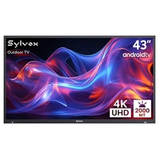 Sylvox Outdoor TV 43'' 2000 nits 4K Waterproof Smart TV support Bluetooth WiFi
