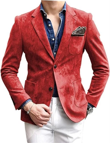 Men Formal Work Blazer Jacket Casual Button Slim Fit Suit Business Coat Tops - Picture 10 of 15
