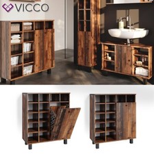 Armoire à linge Meuble de salle de bains Panier à linge Fynn style ancien Vicco